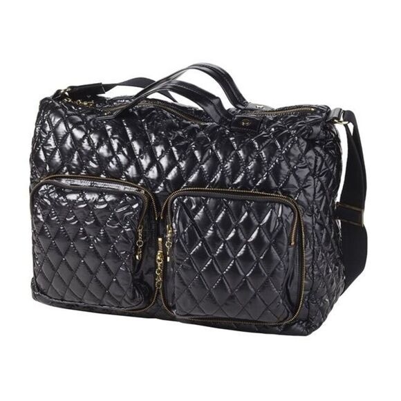 Clava Quilted Pocket Large Tote Travel Bag Navy - Picture 1 of 14